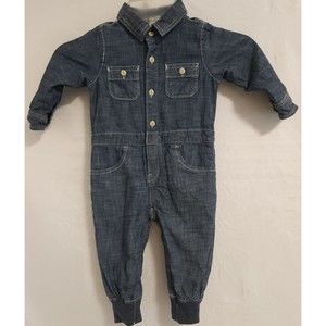 babyGap Chambray Denim One Piece Denim Jean Outfit 12-18 Months Jumpsuit